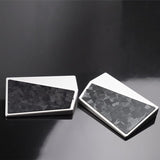LUMINKEY Split Metal Wrist Rest – Forged Carbon Fiber & Alloy Design mechkeysshop Anodized Silver – Carbon Fiber Mirror-finish 