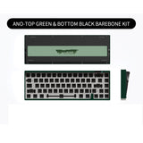 LUMINKEY65 Hot-swappable VIA Aluminium Alloy Mechanical Keyboard mechkeysshop Ano-TOP GREEN&BOTTOM BLACK Kit 