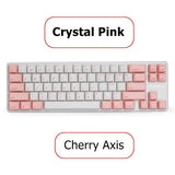 Magicforce 68keys PBT Sublimation Edition Wired Mechanical Keyboard mechkeysshop Crystal Pink Cherry Blue Switch 