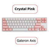 Magicforce 68keys PBT Sublimation Edition Wired Mechanical Keyboard mechkeysshop Crystal Pink Gateron Blue Switch 