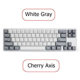 Magicforce 68keys PBT Sublimation Edition Wired Mechanical Keyboard mechkeysshop White Gray Cherry Blue Switch 