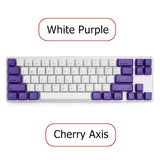 Magicforce 68keys PBT Sublimation Edition Wired Mechanical Keyboard mechkeysshop White Purple Cherry Blue Switch 