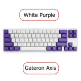 Magicforce 68keys PBT Sublimation Edition Wired Mechanical Keyboard mechkeysshop White Purple Gateron Blue Switch 