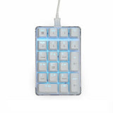 Magicforce Crystal 21 Keys Keypad External Financial Digital Keyboard mechkeysshop All White-Cherry Black Switch 