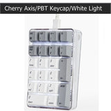 Magicforce Crystal 21 Keys Keypad External Financial Digital Keyboard mechkeysshop White Gray-Cherry Black Switch 