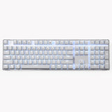 Magicforce Crystal White Backlight 108Keys Mechanical Keyboard mechkeysshop White Gateron Blue 