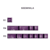 Maxkey Purple White SA 134 Keys ABS Keycap mechkeysshop 660 MINILA 