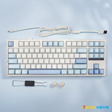 MCHOSE K87 Three Mode Gasket Mechanical Keyboard mechkeysshop Blue White Beige ice cream 