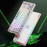MCHOSE Z75 Aluminium Alloy RGB Mechanical Keyboard mechkeysshop Z75 Silver TTC Flaming Orange 