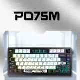 METAPHYUNI PD75M Gasket Aluminium Alloy Mechanical Keyboard mechkeysshop Black ice cream switch 