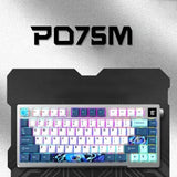 METAPHYUNI PD75M Gasket Aluminium Alloy Mechanical Keyboard mechkeysshop Silver ice cream switch 