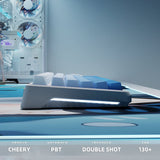 Mist Blue Side-Printed PBT Gradient Translucent OEM Keycaps mechkeysshop 