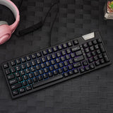 MONKA AE98 Gasket Hot-swap Three Mode Mechanical Keyboard mechkeysshop Black Sakura Pink 