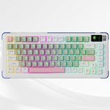 NOPPOO C75Pro Knob with Screen 75% Mechanical Keyboard mechkeysshop C75Pro-White Silent Peach V3 