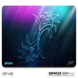 QPAD GP-48 Glass Mouse Pad mechkeysshop GP-48C Galaxy Lily 480x400x4mm 