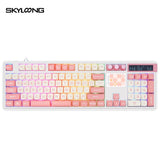 Skyloong Gk104pro Double Screen Gasket Mechanical Keyboard mechkeysshop Gk104pro-Pink Hyacinth pro 