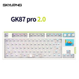 Skyloong GK87 Pro Three Mode Mechanical Keyboard mechkeysshop White Kit None 