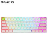 SKYLOONG SK61 60% Mini RGB Backlight Gamer Keyboards mechkeysshop SK61 White Pink Gateron Blue 