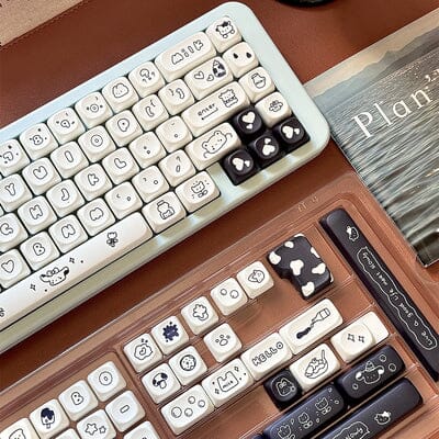 Soulcat Cow MOA Profile Keycap Set – mechkeysshop