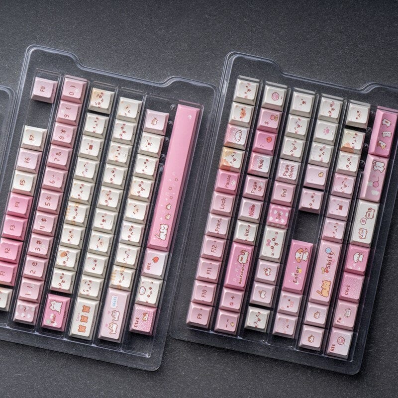 Soulcat Pixel Meow Cherry Profile PBT Side-printed Keycaps Set ...