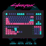 Titan Nation Cyberpunk Cherry Profile Side-printed Keycaps Set mechkeysshop Cyberpunk Side-printed Pink 
