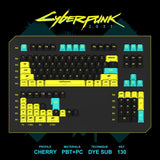 Titan Nation Cyberpunk Cherry Profile Side-printed Keycaps Set mechkeysshop Cyberpunk Side-printed Yellow 
