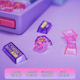 Titan Nation Hi Score Girl Cherry Profile PC Keycaps Set mechkeysshop 