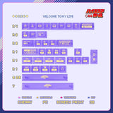 Titan Nation Hi Score Girl Cherry Profile PC Keycaps Set mechkeysshop 38keys Purple 