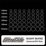 Ultraglide Universal DIY Teflon Dots Skates mechkeysshop Bright Black Dots 48 pics 