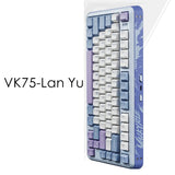 VALKYRIE VK75 Gasket Three Mode Mechanical Keyboard mechkeysshop VK75-Lan Yu 