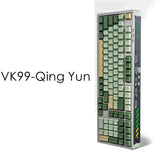 VALKYRIE VK99 Three Mode Mechanical Keyboard mechkeysshop VK99-Qing Yun 