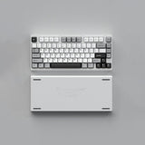 WEIKAV D75 Paper Plane Aluminum Alloy Mechanical Keyboard mechkeysshop Anodized Silver Moon White Switch 