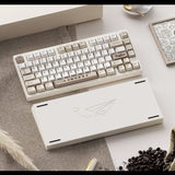 WEIKAV D75 Paper Plane Aluminum Alloy Mechanical Keyboard mechkeysshop E-coating Coffee Zi Yuan Switch 