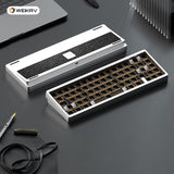 WEIKAV Lucky65 V2 Aluminium Alloy Gasket Keyboard Kit mechkeysshop Lucky65 V2 Silver 