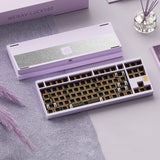WEIKAV Lucky80 Gasket QMK Three Mode Aluminum Alloy Kit mechkeysshop Lilac Purple 