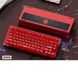 WEIKAV Stars75 QMK CNC Aluminum Alloy Mechanical Keyboard mechkeysshop Red(Anodizing PC) Qing Yun switch 