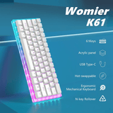 Womier K61/K61 PRO Compact 61 Keys Hotswap RGB Mechanical Keyboard mechkeysshop 