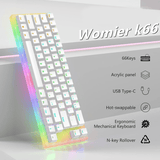 Womier K66 USB Hotswap RGB Mechanical Keyboard mechkeysshop 