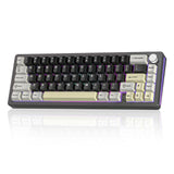YUNZII AL66 Knob Aluminum Wireless Mechanical Keyboard mechkeysshop Black Milk Switch 