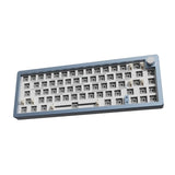YUNZII AL66 Knob Aluminum Wireless Mechanical Keyboard mechkeysshop Blue Barebone(no switch no keycaps) 