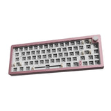 YUNZII AL66 Knob Aluminum Wireless Mechanical Keyboard mechkeysshop Pink Barebone(no switch no keycaps) 