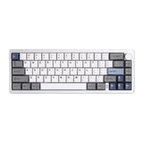 YUNZII AL68 QMK/VIA Gasket Aluminum Mechanical Keyboard mechkeysshop Silver Milk V2 Linear Switch 