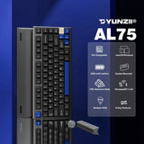 YUNZII AL75 CNC Aluminum Wireless Mechanical Keyboard mechkeysshop 
