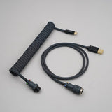 YUNZII Black Snow Custom Coiled Aviator USB Cable mechkeysshop Black 