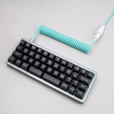 YUNZII Blue Orange Custom Coiled Aviator USB Cable mechkeysshop 