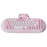 YUNZII C68 HI-FI Mechanical Keyboard mechkeysshop Pink Cocoa Cream-Early Bottoming 