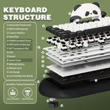 YUNZII C68 Panda Wireless Hi-Fi Mechanical Keyboard mechkeysshop 