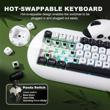 YUNZII C68 Panda Wireless Hi-Fi Mechanical Keyboard mechkeysshop 