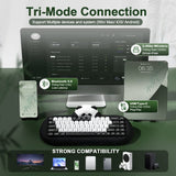 YUNZII C68 Panda Wireless Hi-Fi Mechanical Keyboard mechkeysshop 