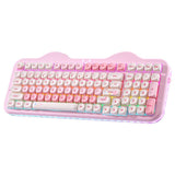YUNZII C98 Cake Meow Wireless Mechanical Keyboard mechkeysshop Pink YUNZII Milk V2 Linear Switch 